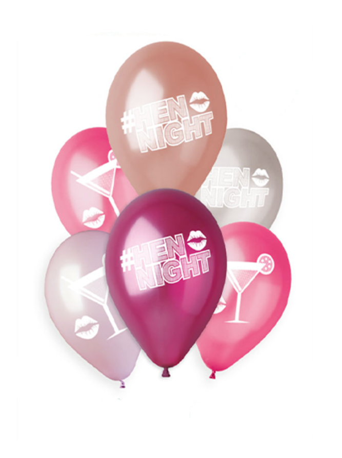 13" '#HEN NIGHT' ASSORTED LATEX BALLOONS BOUQUET