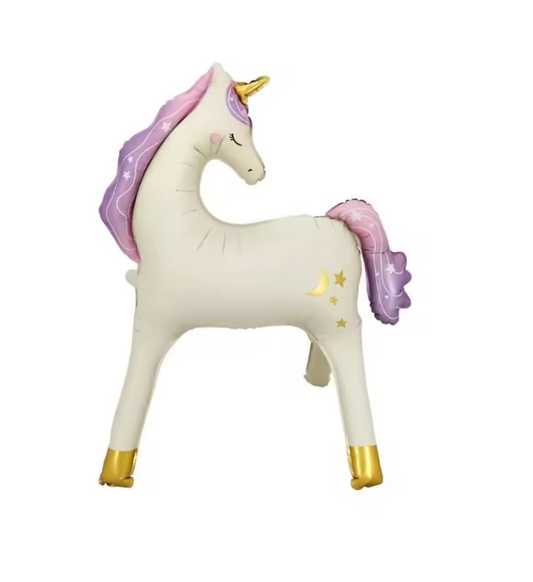 30" SELF-STANDING UNICORN FOIL DEFLATED BALLOON