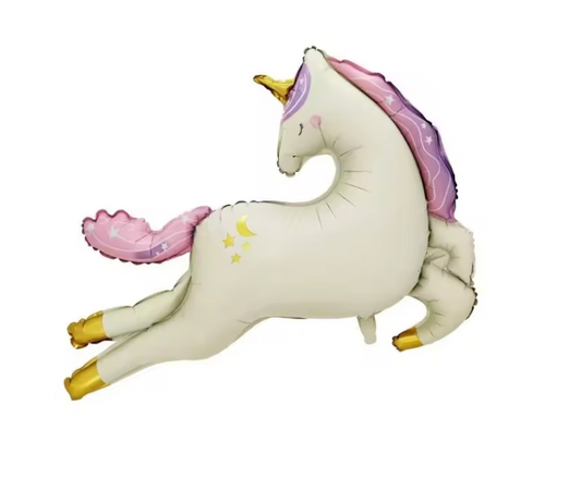 45" FLYING UNICORN DEFLATED FOIL BALLOON - Winterberries