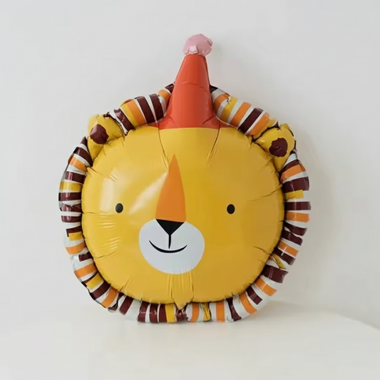 22" PARTY HAT ANIMAL HEAD DEFLATED FOIL BALLOON - Winterberries