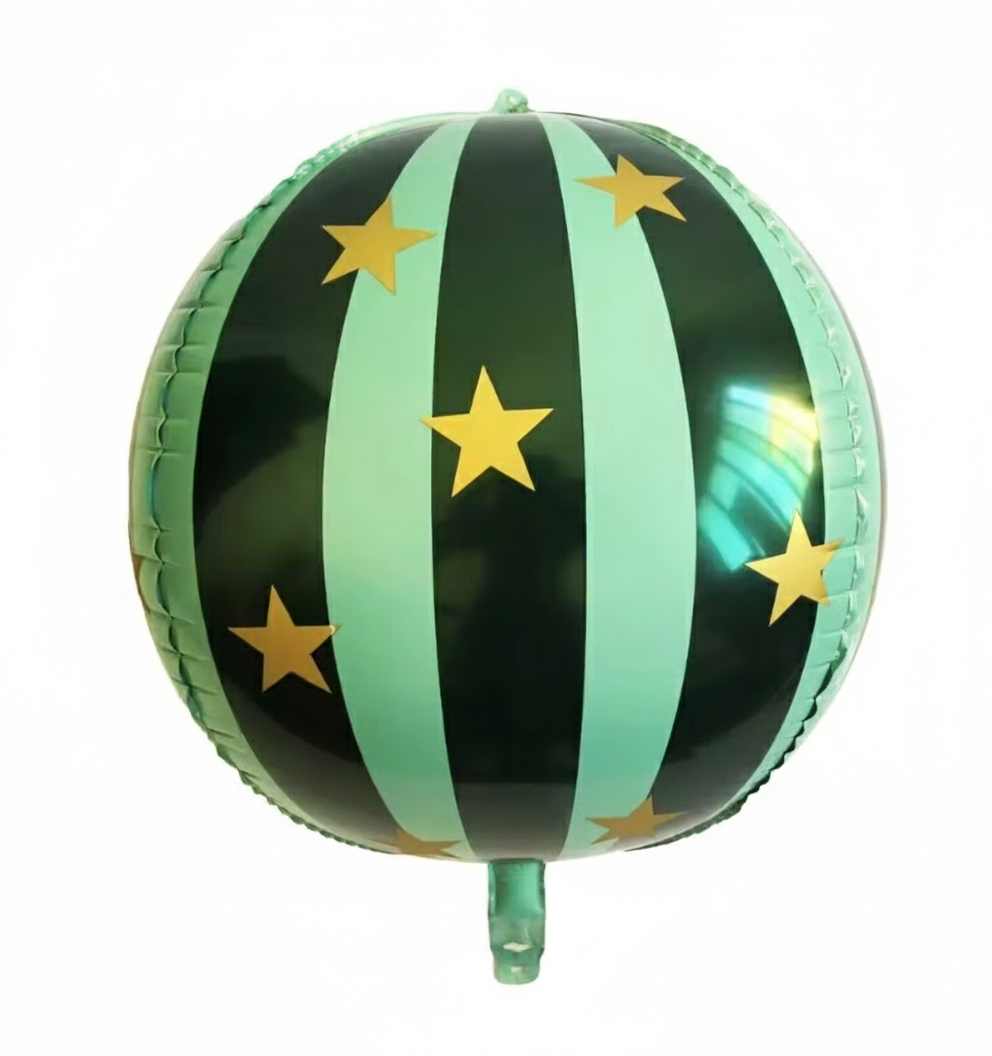 22" STRIPED DEFLATED FOIL BALLOON - Winterberries