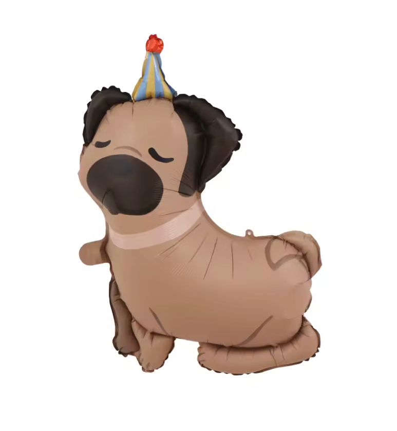 MATTE PARTY DOG DEFLATED FOIL BALLOON
