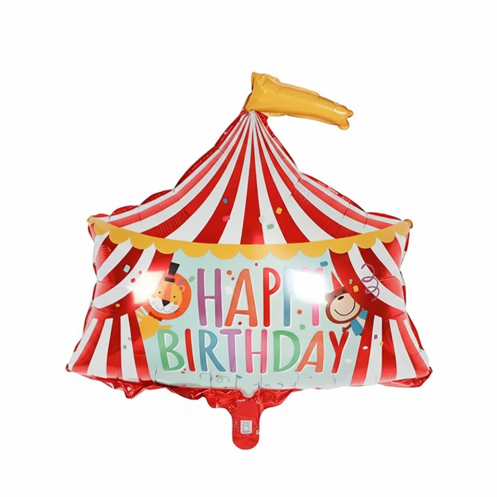 CIRCUS THEMED DEFLATED FOIL BALLOON - Winterberries
