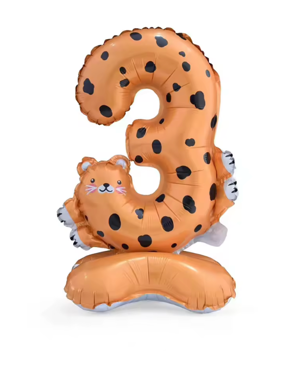 SELF STANDING 'NUMBER' FOIL DEFLATED BALLOON - Winterberries