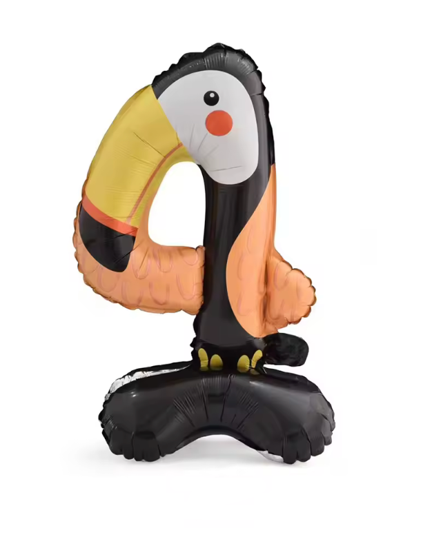 SELF STANDING 'NUMBER' FOIL DEFLATED BALLOON - Winterberries