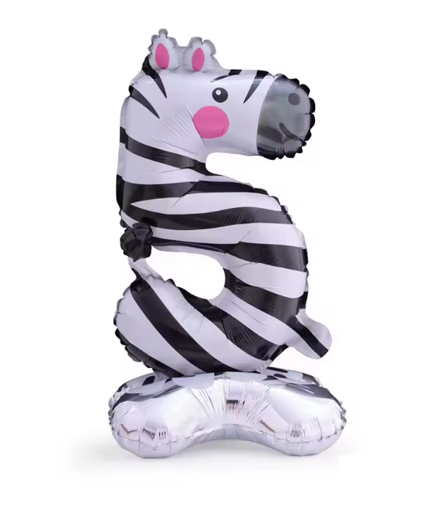 SELF STANDING 'NUMBER' FOIL DEFLATED BALLOON - Winterberries