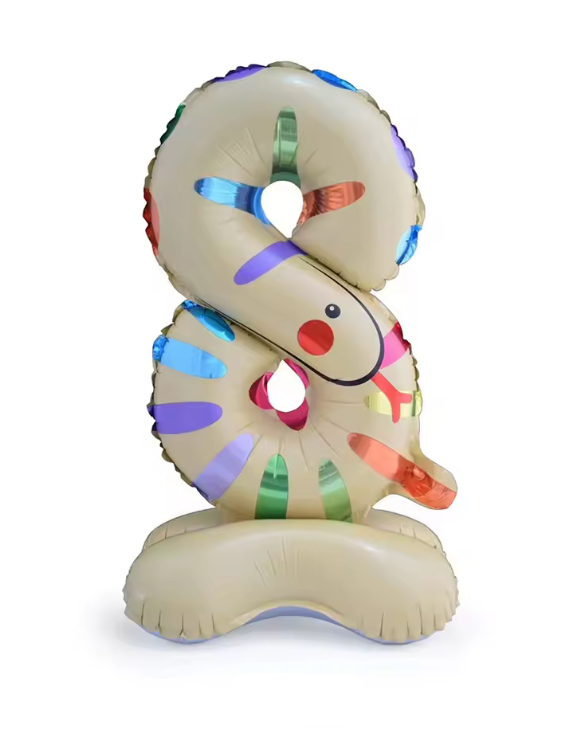 SELF STANDING 'NUMBER' FOIL DEFLATED BALLOON - Winterberries