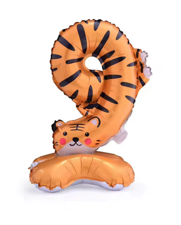 SELF STANDING 'NUMBER' FOIL DEFLATED BALLOON - Winterberries