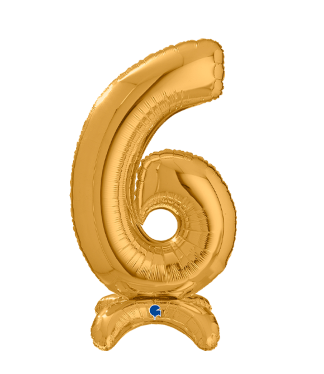 SELF STANDING 'NUMBER' FOIL DEFLATED BALLOON - Winterberries