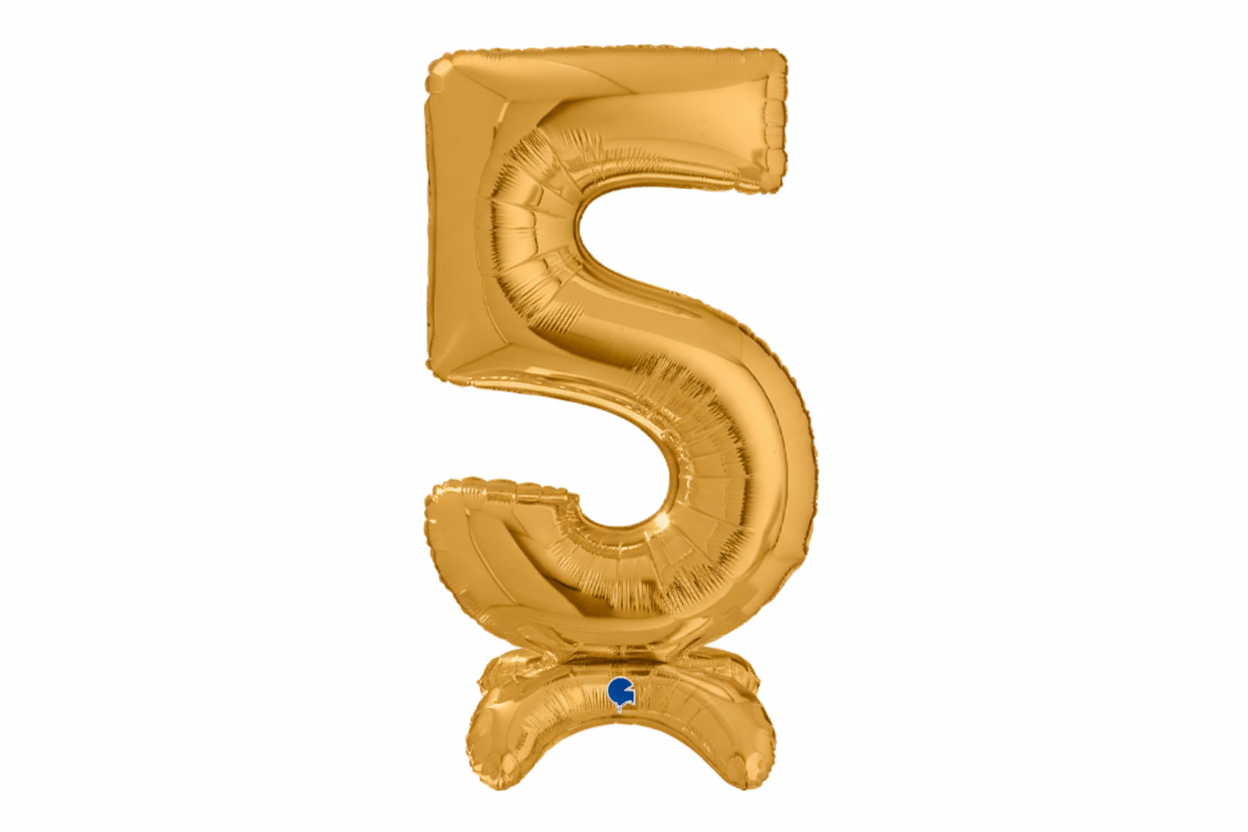 SELF STANDING 'NUMBER' FOIL DEFLATED BALLOON - Winterberries