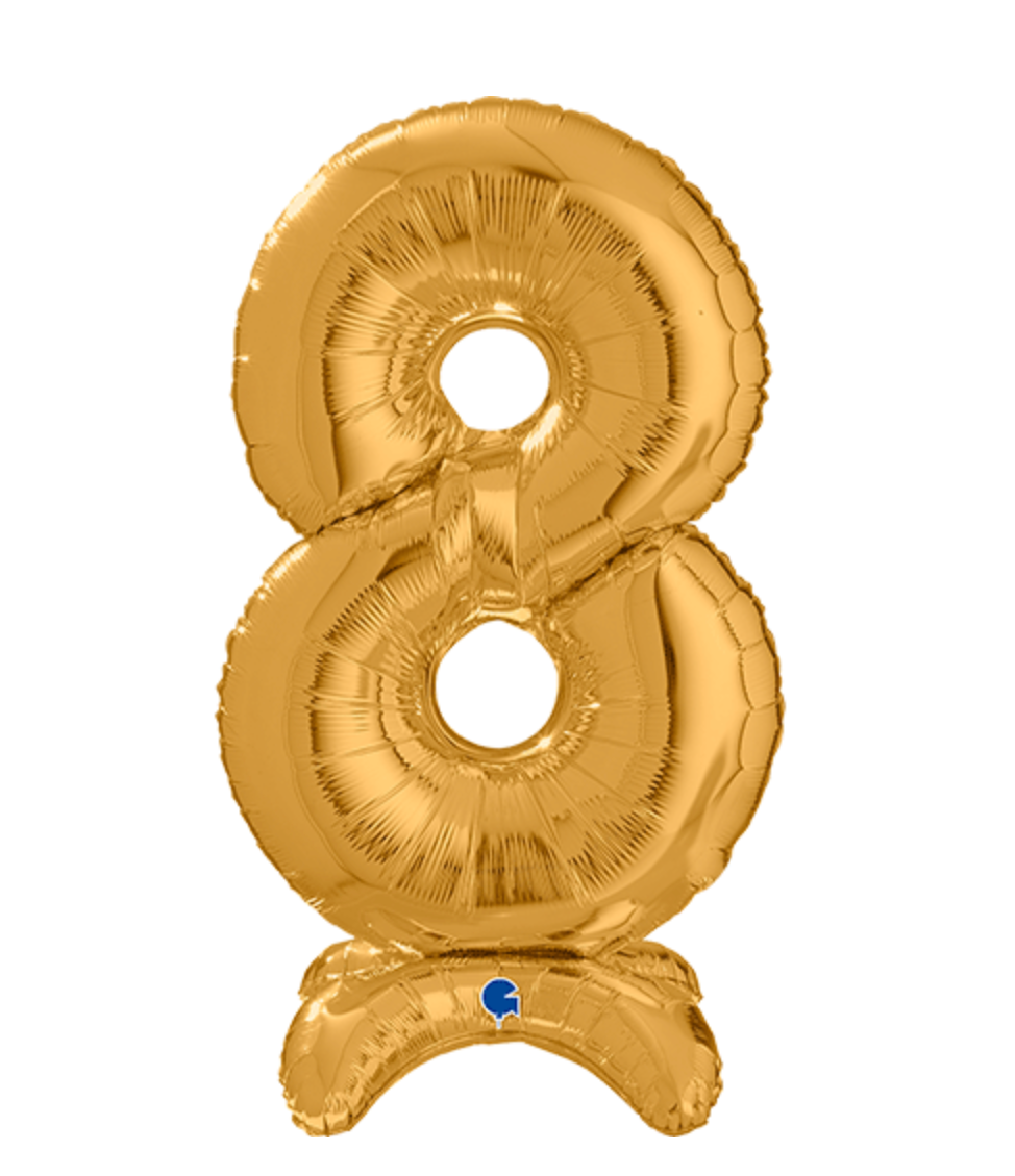 SELF STANDING 'NUMBER' FOIL DEFLATED BALLOON - Winterberries