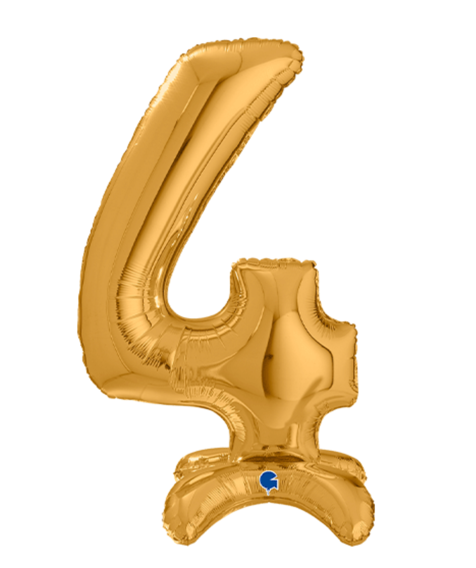 SELF STANDING 'NUMBER' FOIL DEFLATED BALLOON - Winterberries