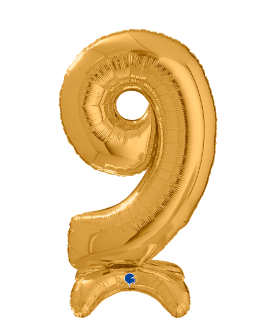 SELF STANDING 'NUMBER' FOIL DEFLATED BALLOON - Winterberries