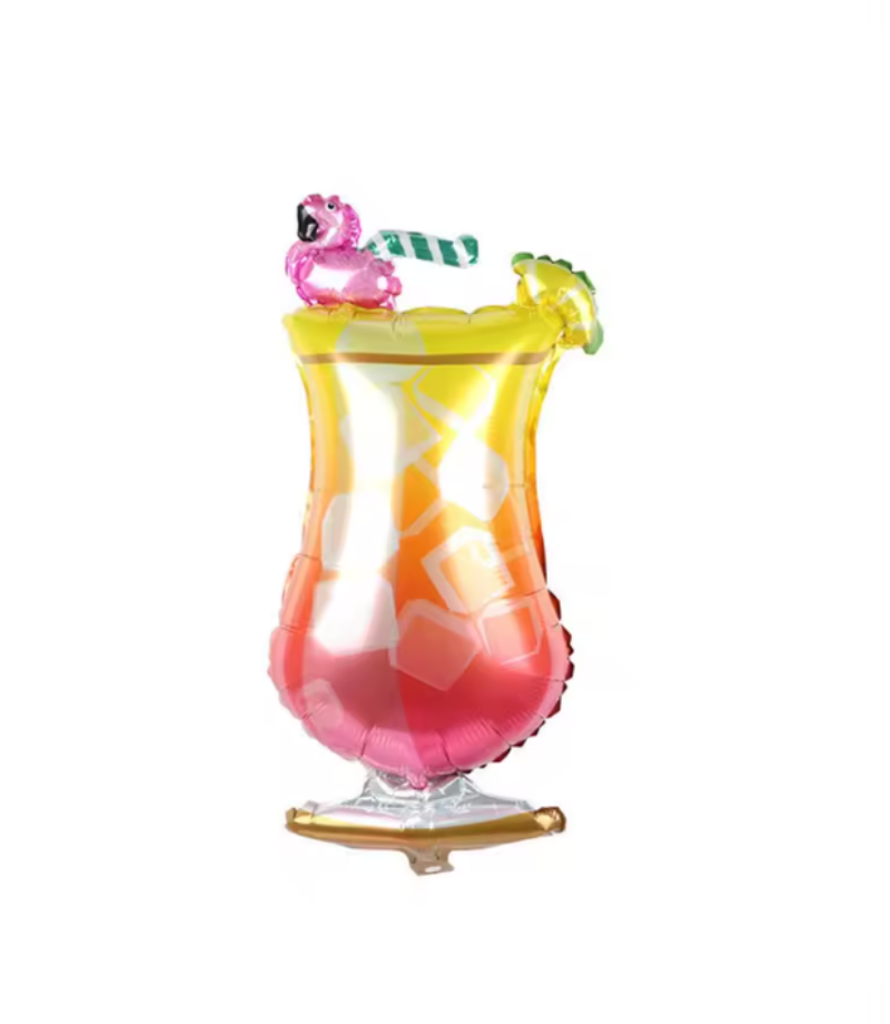 ALCOHOLIC DRINKS DEFLATED FOIL BALLOON