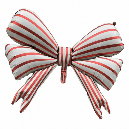 29" STRIPES BOW SHAPED DEFLATED FOIL BALLOON