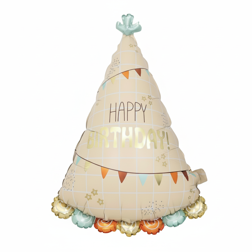 HAPPY BIRTHDAY DEFLATED FOIL BALLOON - Winterberries