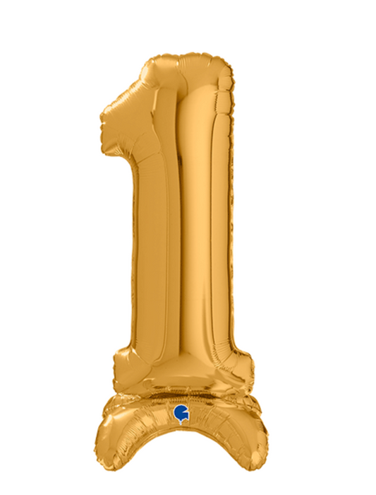 SELF STANDING 'NUMBER' FOIL DEFLATED BALLOON - Winterberries