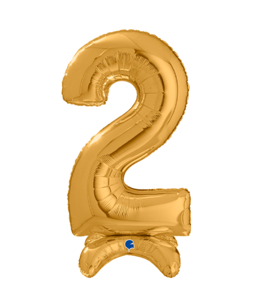 SELF STANDING 'NUMBER' FOIL DEFLATED BALLOON - Winterberries