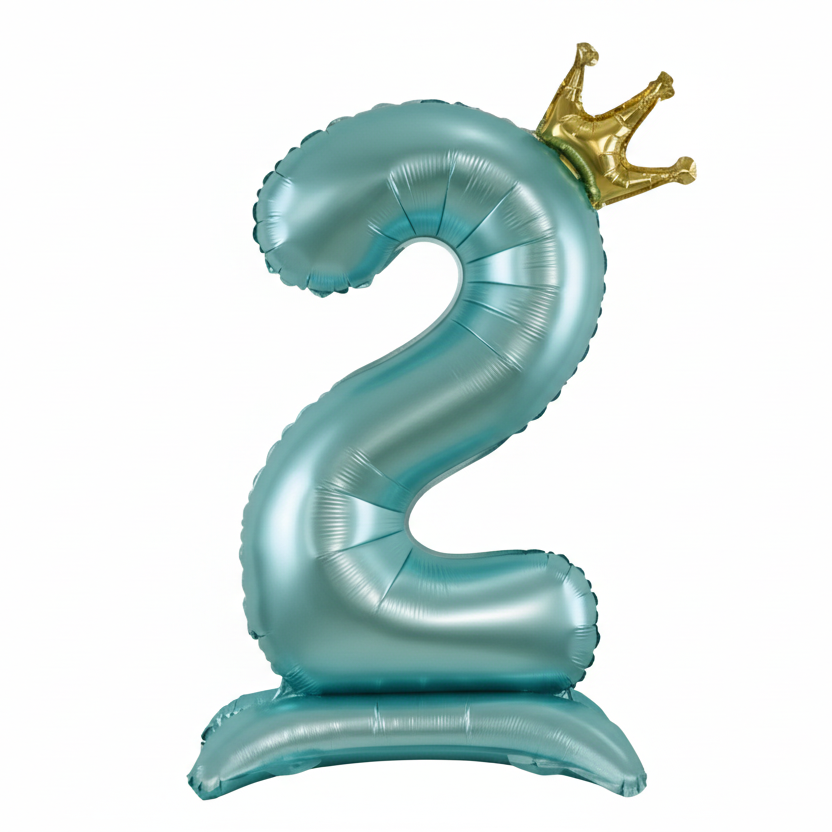 SELF STANDING 'NUMBER' FOIL DEFLATED BALLOON - Winterberries