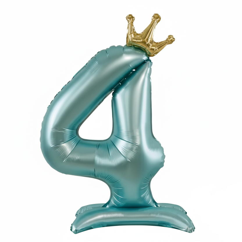 SELF STANDING 'NUMBER' FOIL DEFLATED BALLOON - Winterberries