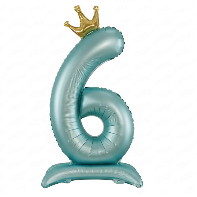 SELF STANDING 'NUMBER' FOIL DEFLATED BALLOON - Winterberries