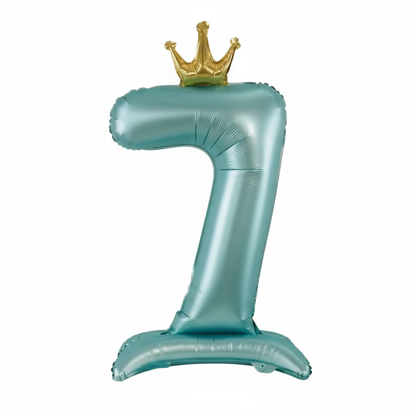SELF STANDING 'NUMBER' FOIL DEFLATED BALLOON - Winterberries