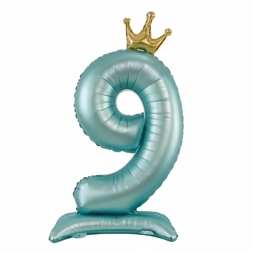SELF STANDING 'NUMBER' FOIL DEFLATED BALLOON - Winterberries