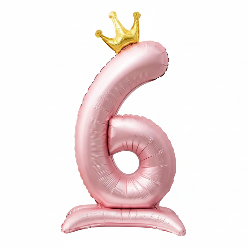 SELF STANDING 'NUMBER' FOIL DEFLATED BALLOON - Winterberries