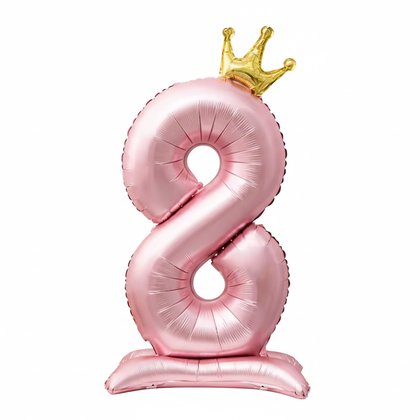 SELF STANDING 'NUMBER' FOIL DEFLATED BALLOON - Winterberries