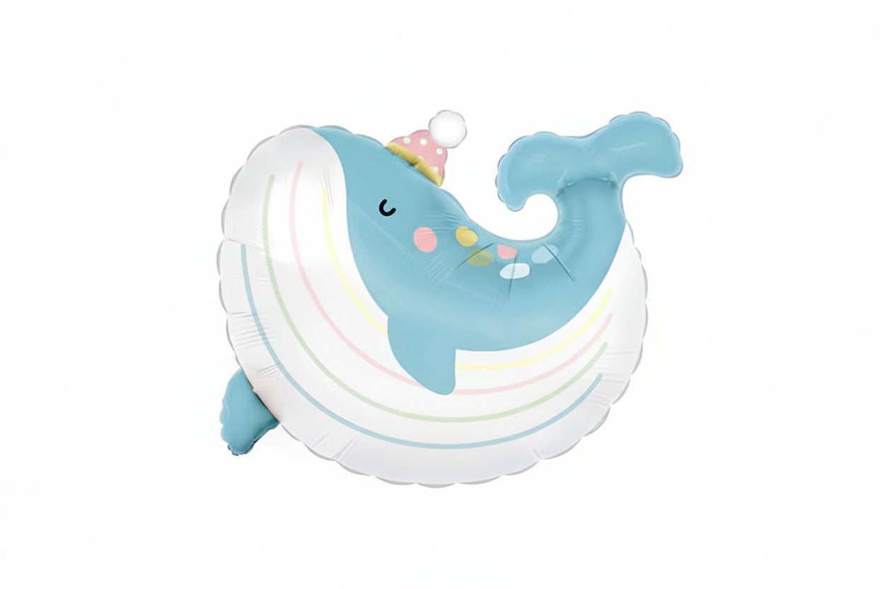 PARTY HAT THEME FOIL DEFLATED BALLOON - Winterberries