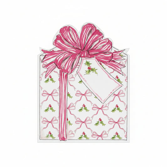 x10 Pink Christmas Presents Die Cut Accents