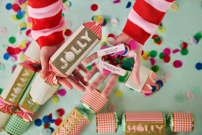 HOLLY JOLLY CHRISTMAS CRACKERS (SET OF 6)