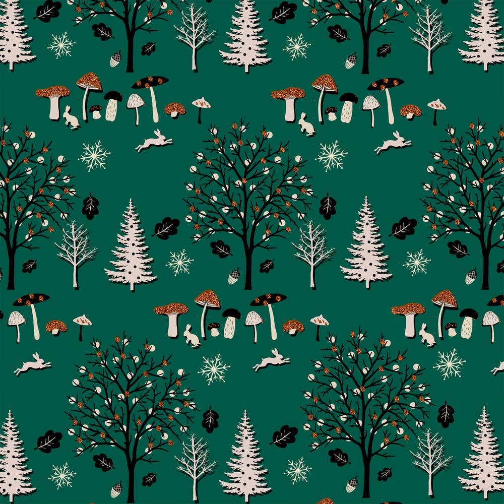 ECO-FRIENDLY CHRISTMAS WOODLAND WRAPPING PAPER