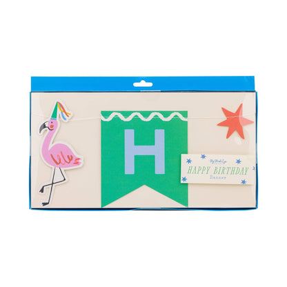 PLAML02 - Animal Party Happy Birthday Banner - Winterberries