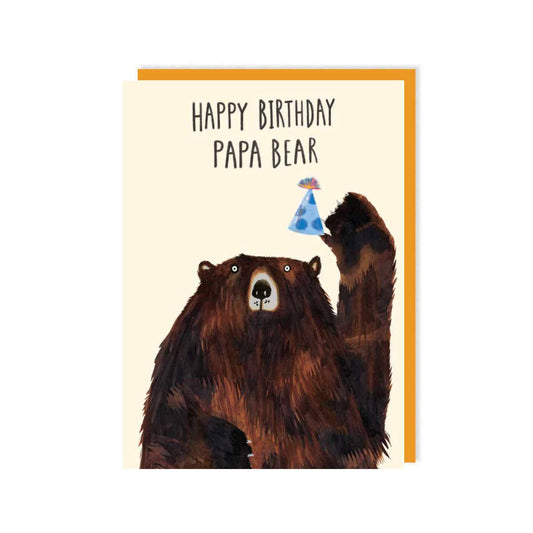 Birthday Papa Bear Greeting Card - Winterberries