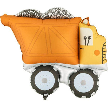 Partydeco Orange Truck Foil Balloon