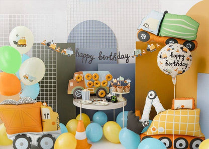 Partydeco Orange Truck Foil Balloon