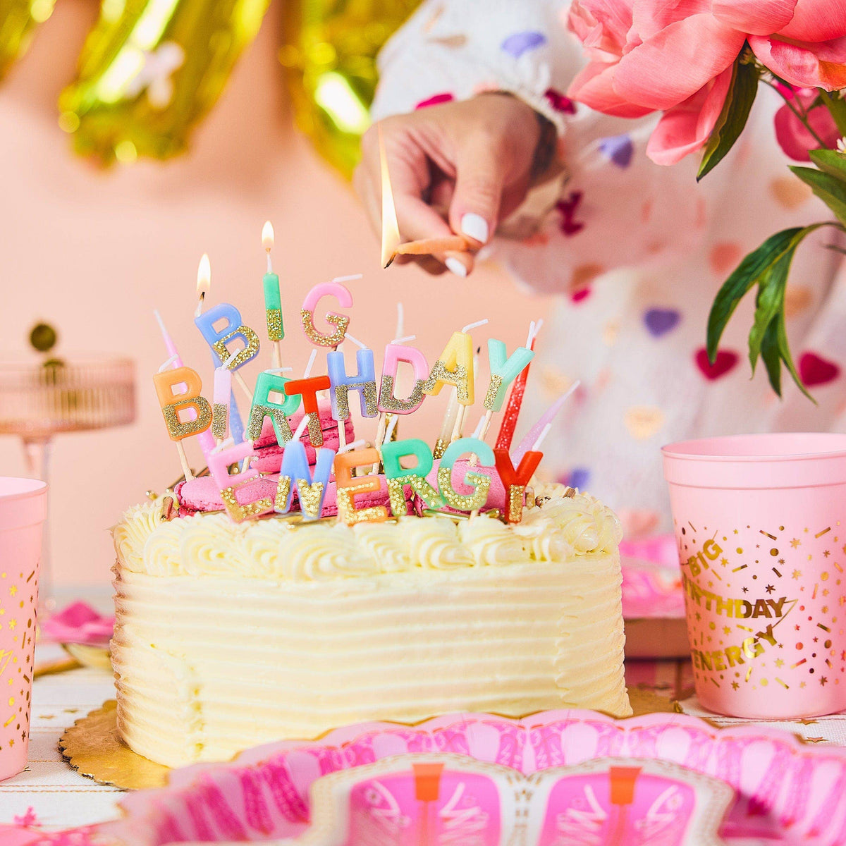 BG BIRTHDAY ENERGY GLITTER BIRTHDAY CANDLE SET