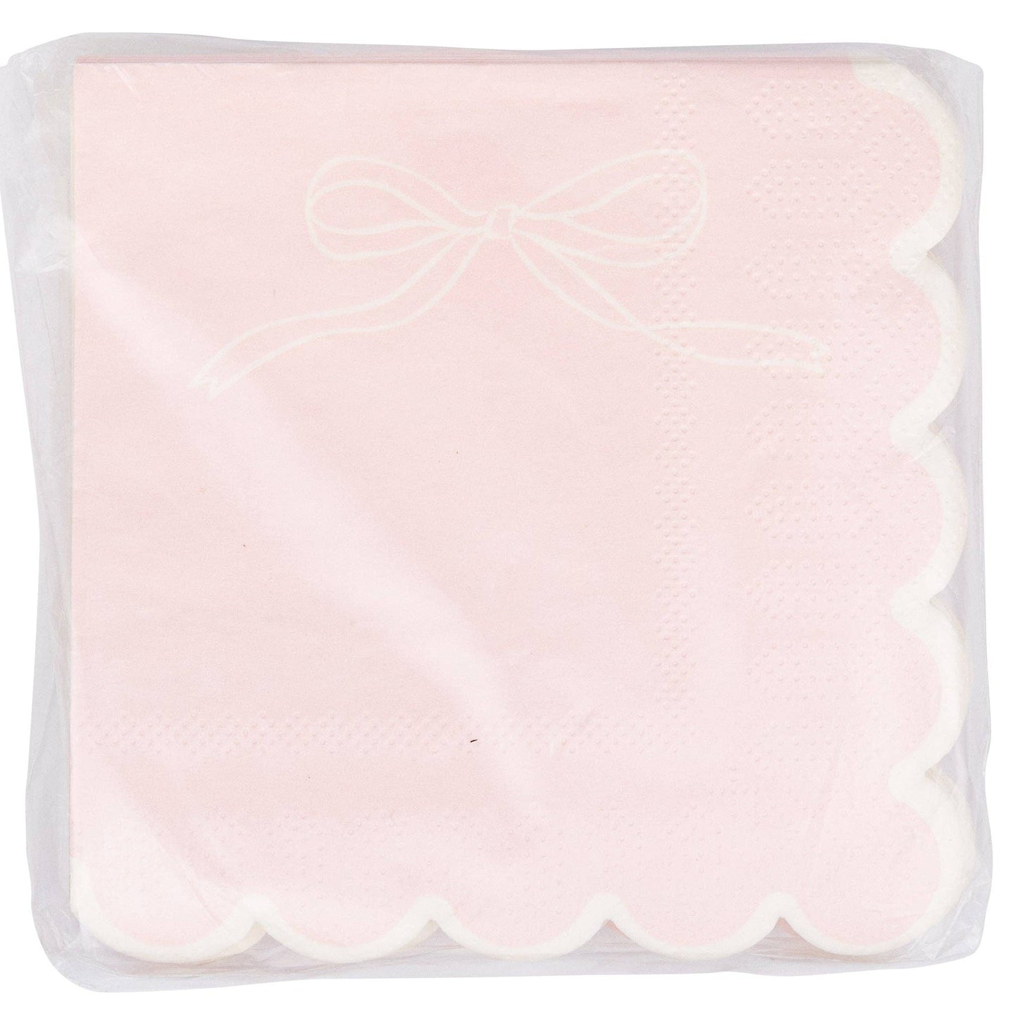 PLNP1736 - Pink Dainty Bows Cocktail Napkin - Winterberries