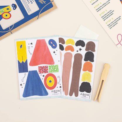 MAKE YOUR OWN SUPERHERO PEG DOLL