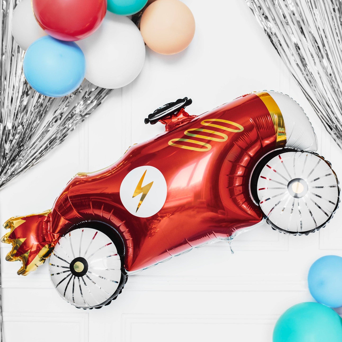 Partydeco Red Foil Car Balloon