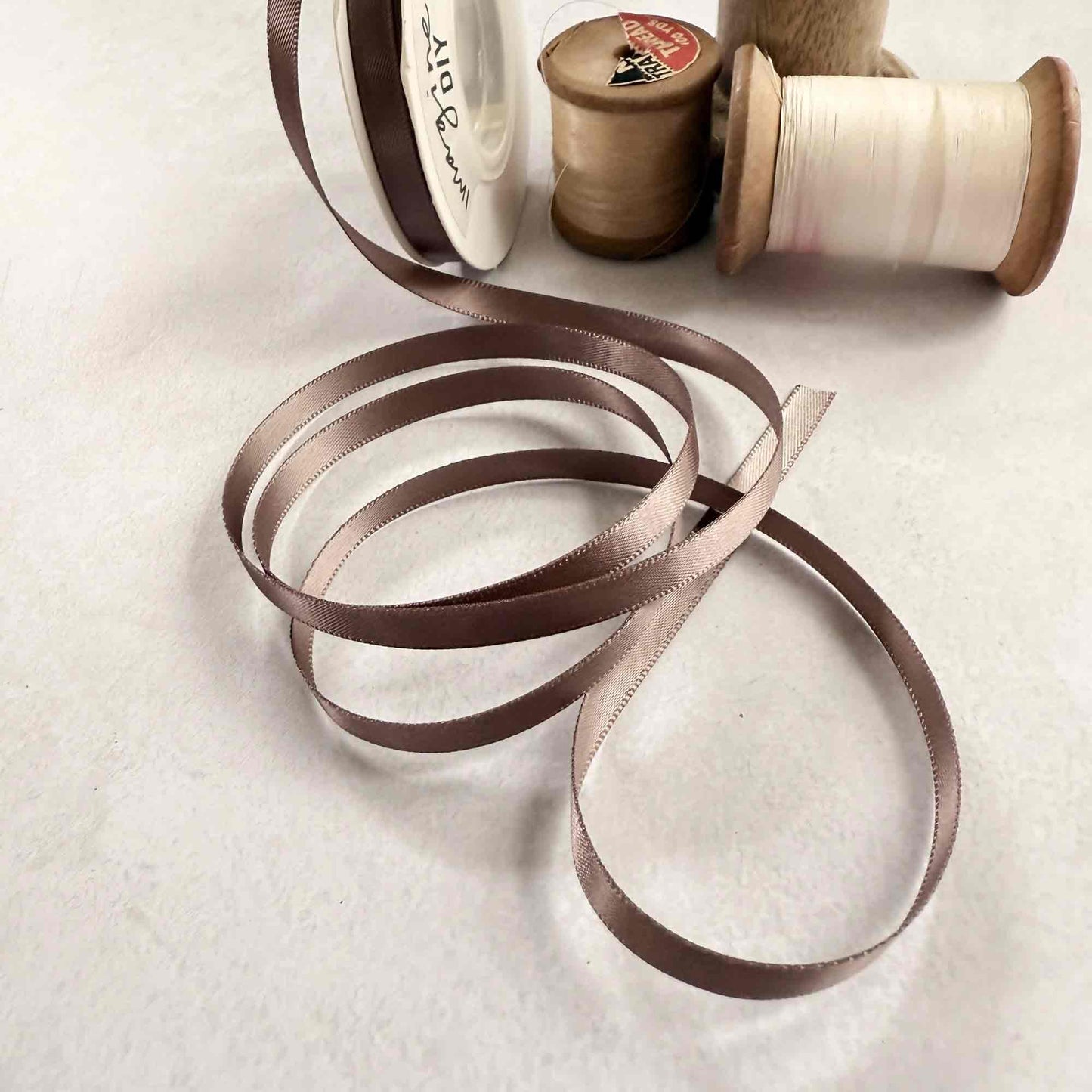Chocolate Chip Satin Ribbon |10 Meter Rolls | Various Widths - Winterberries