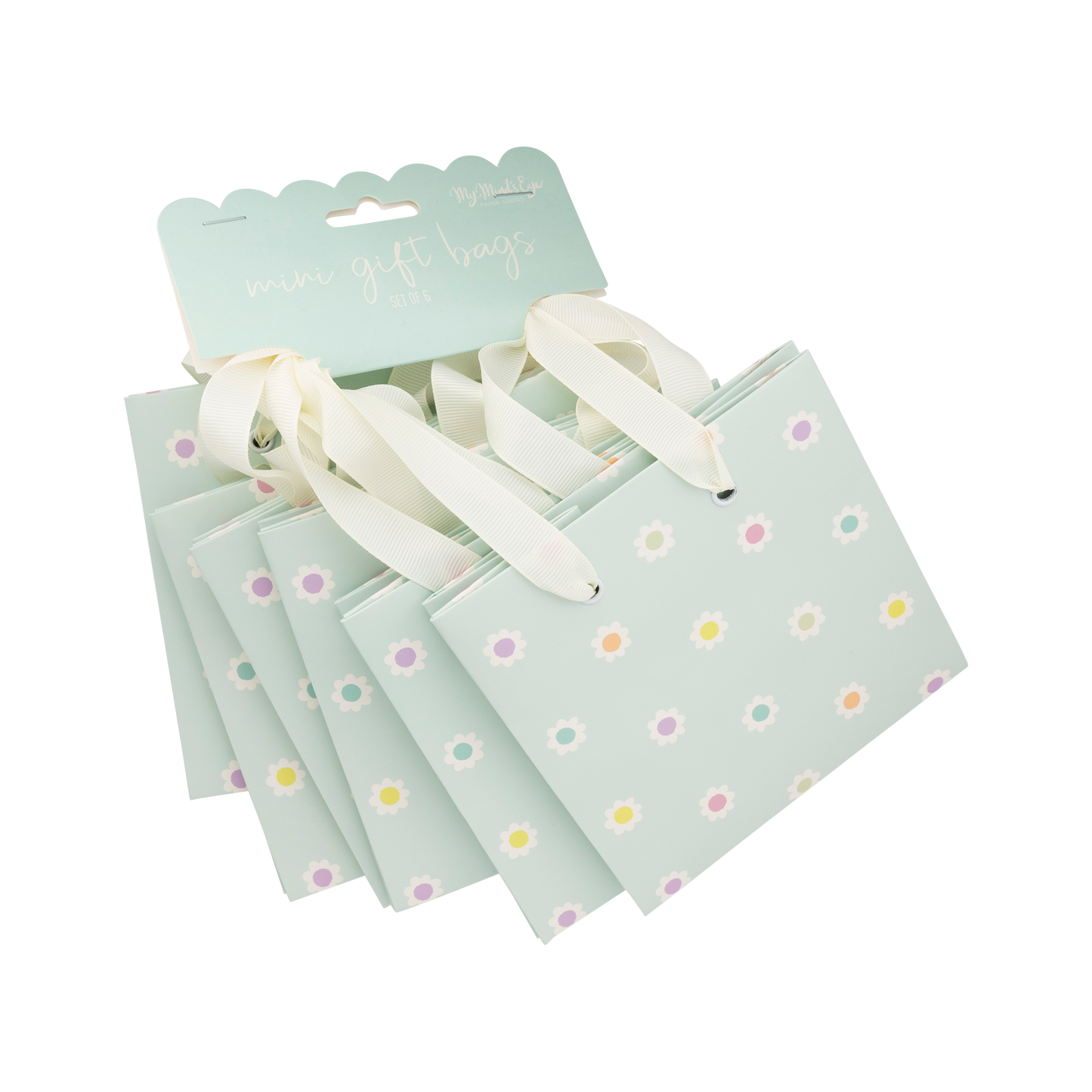 PLGBS92 - Blue Daisies Gift Bag Set - Winterberries