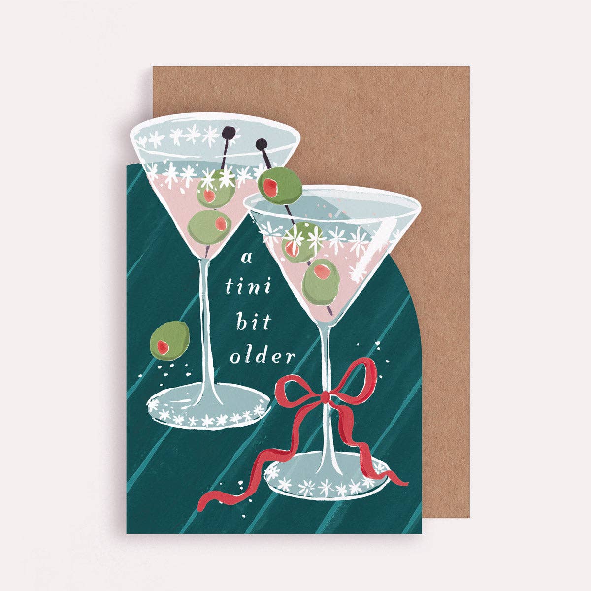 TINI BIT OLDER MARTINI BIRTHDAY CARD - Winterberries