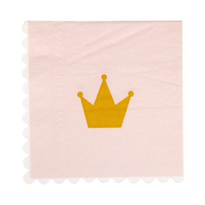 PLPRN38 - Foil Princess Crown Cocktail Napkin (18ct) - Winterberries