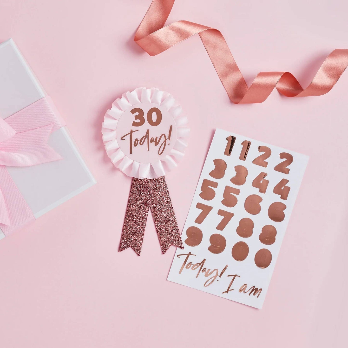 ROSE GOLD BIRTHDAY CUSTOM BADGE - Winterberries