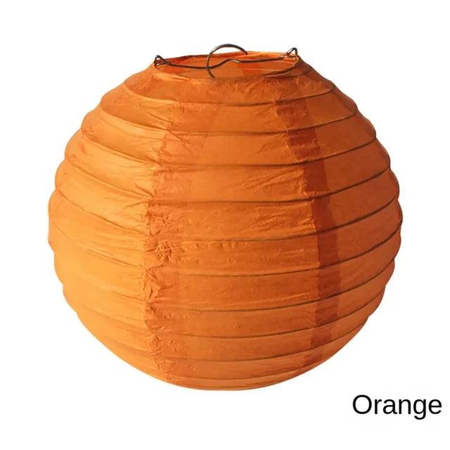 6" Orange Lantern - Winterberries