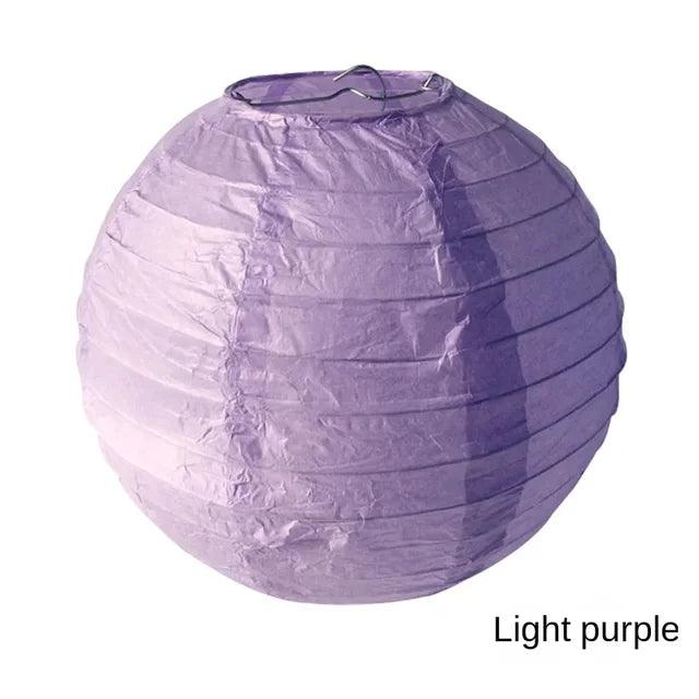 8" Light Purple Lantern - Winterberries