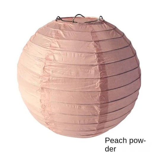 8" Peach Powder Lantern - Winterberries