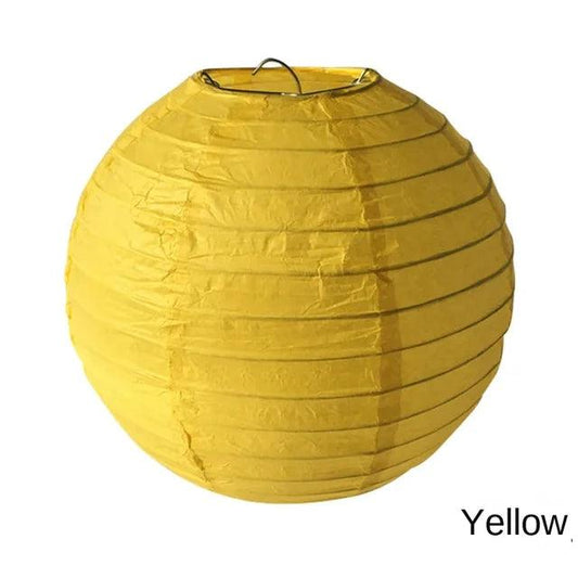 8" Yellow Lantern - Winterberries